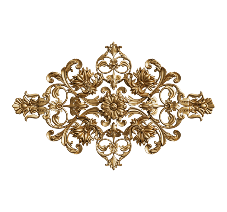 Fototapeta sztuka klasyczna kwiatowy wzór ornamentalny - TenStickers