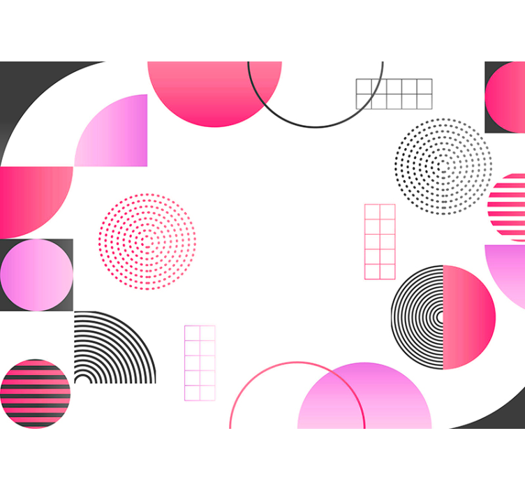 Kręgi kolorów abstrakcyjna fototapeta - TenStickers