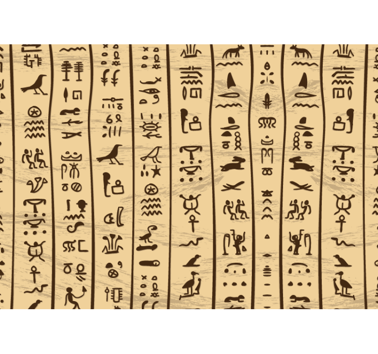 Egipskie hieroglify fototapeta do salonu - TenStickers
