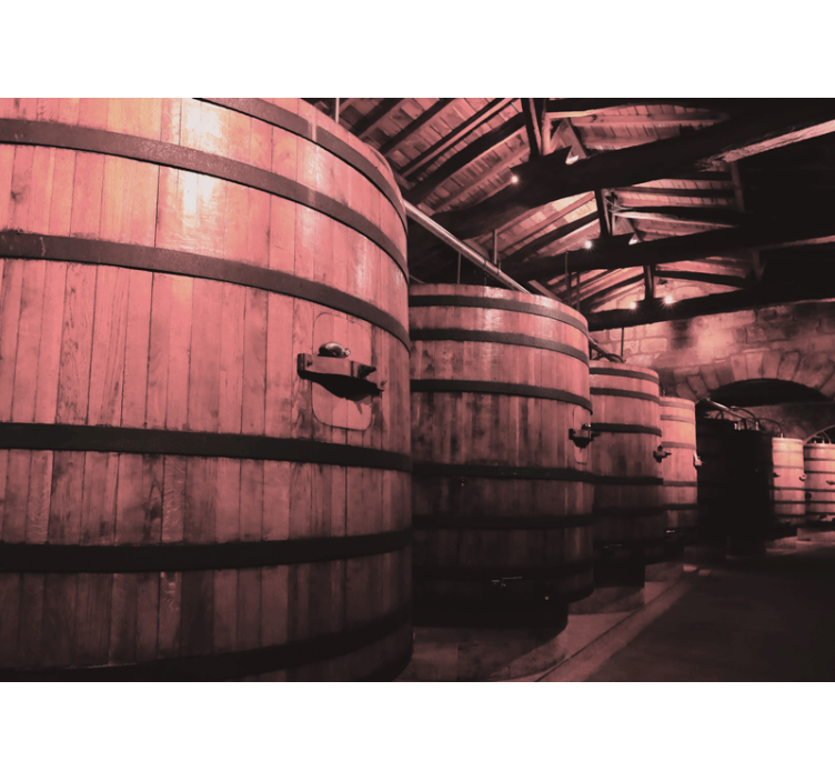 Fototapeta kamienie w drewnianych beczkach - TenStickers