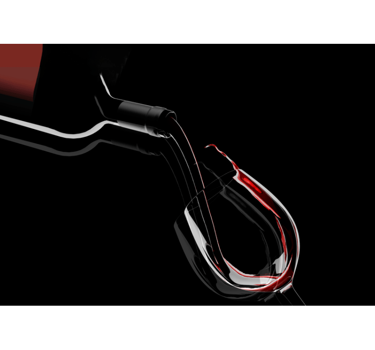 Nalewanie butelki wina fototapeta 3d - TenStickers