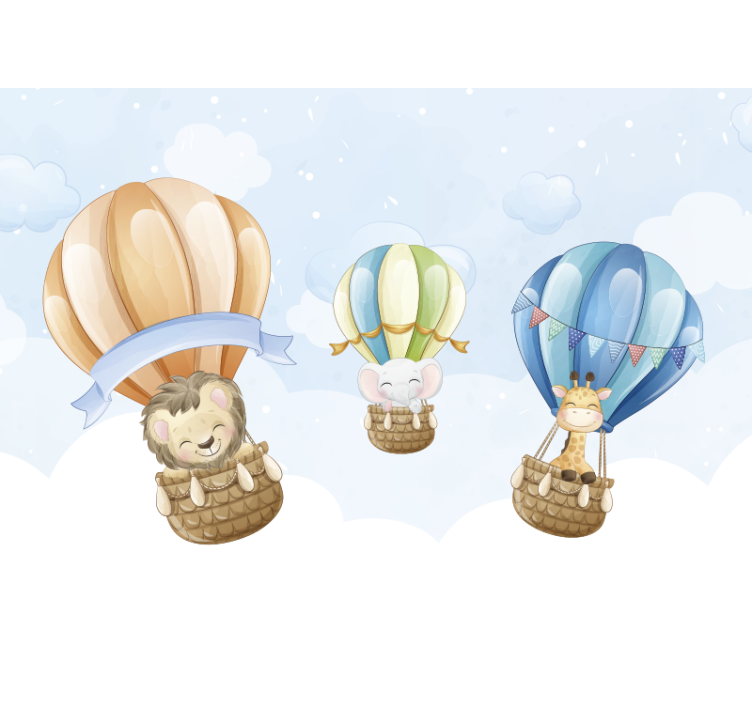 Fototapeta zwierzęta balonowe z helem - TenStickers