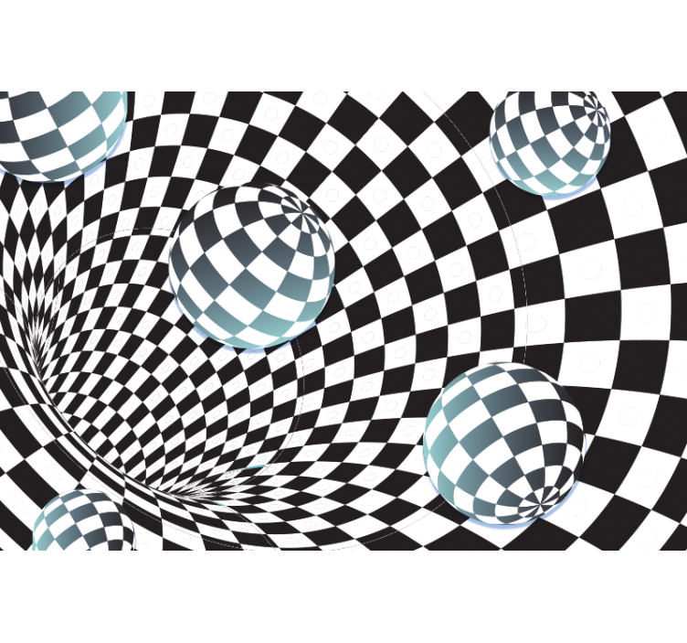 Fotoapeta abstrakcyjna wzór iluzorycznej kuli - TenStickers