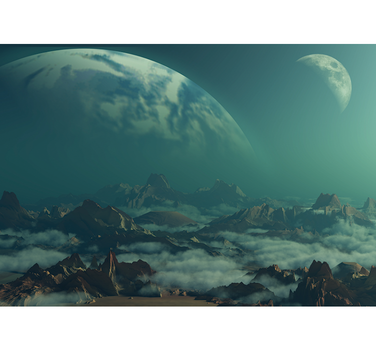 Fototapeta kosmos górskie szczyty niebios - TenStickers