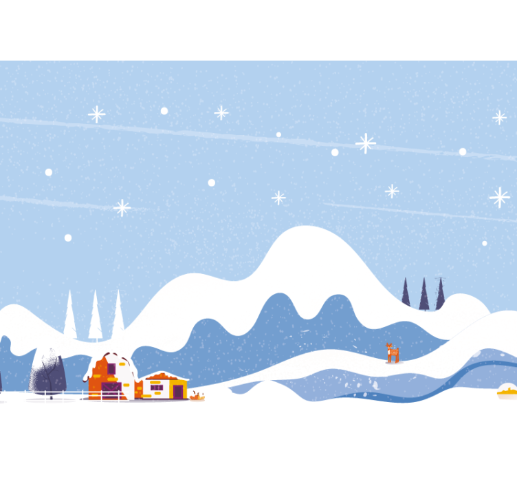 Fototapeta do pokoju dziecka górski krajobraz ze śniegiem - TenStickers