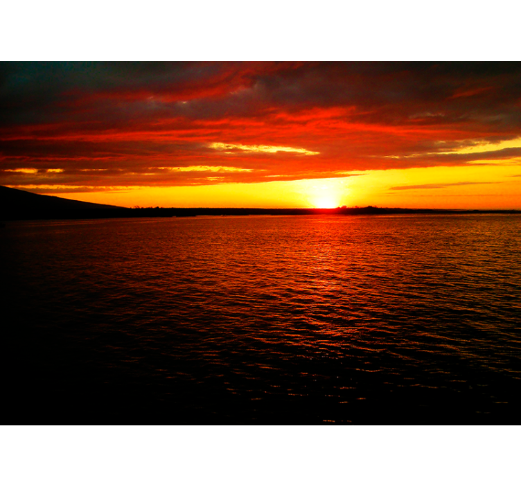 Fototapeta krajobraz zmierzch nad oceanem - TenStickers