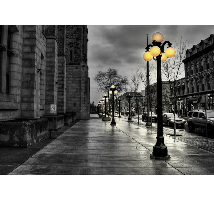 Fototapeta miasto nocna scenka miejska - TenStickers