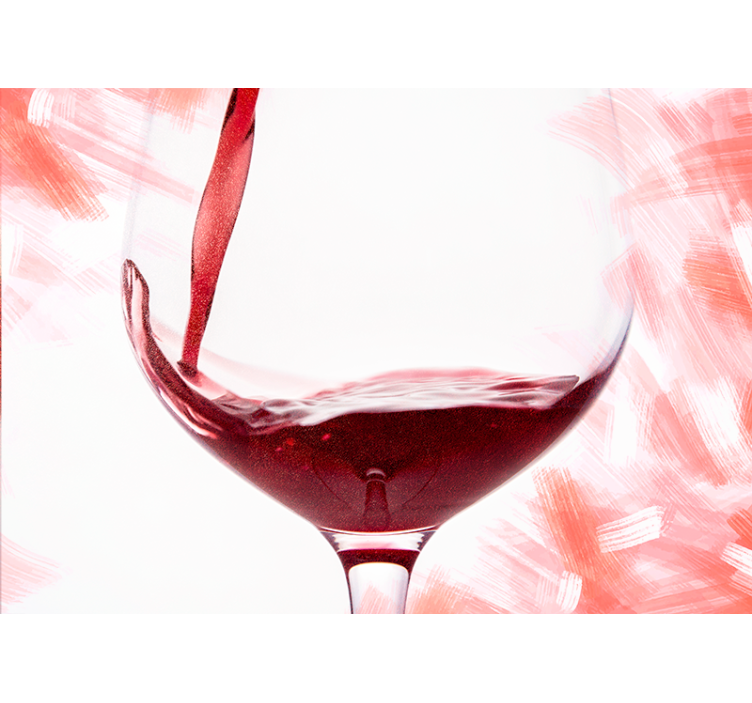 Fototapeta w serca z rozpryskiem wina - TenStickers
