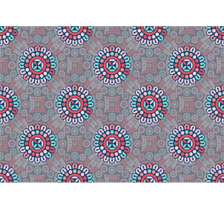 Fototapeta tekstury i wzory geometryczne motywy kwiatowe - TenStickers