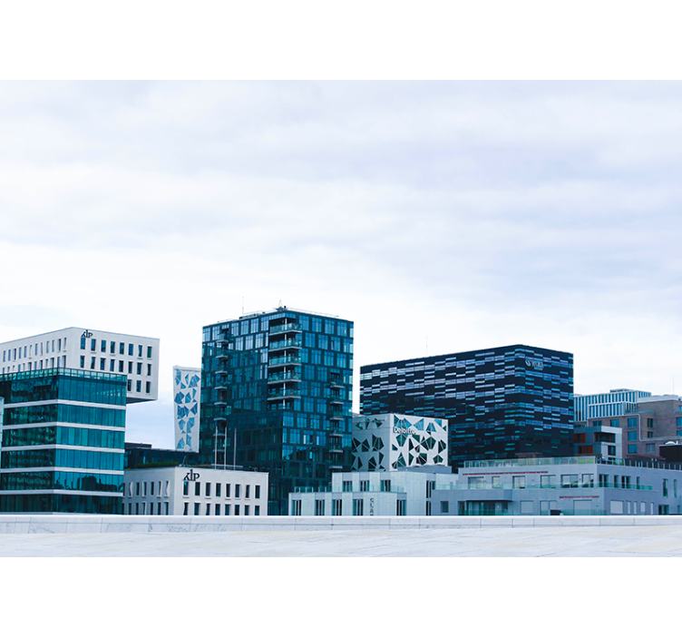 Fototapeta miasto nowoczesna miejska panorama - TenStickers