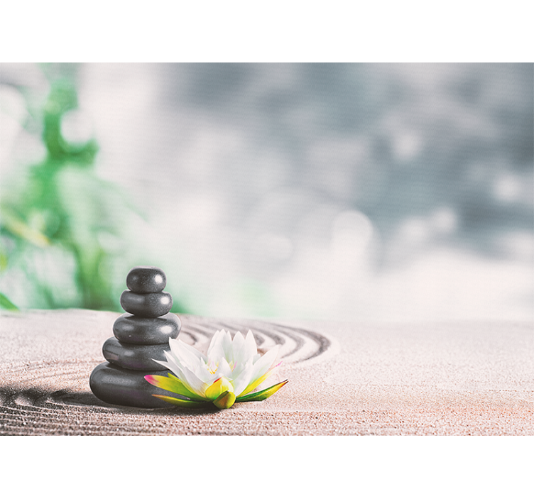 Fototapeta zen spokojne układanie kamieni - TenStickers