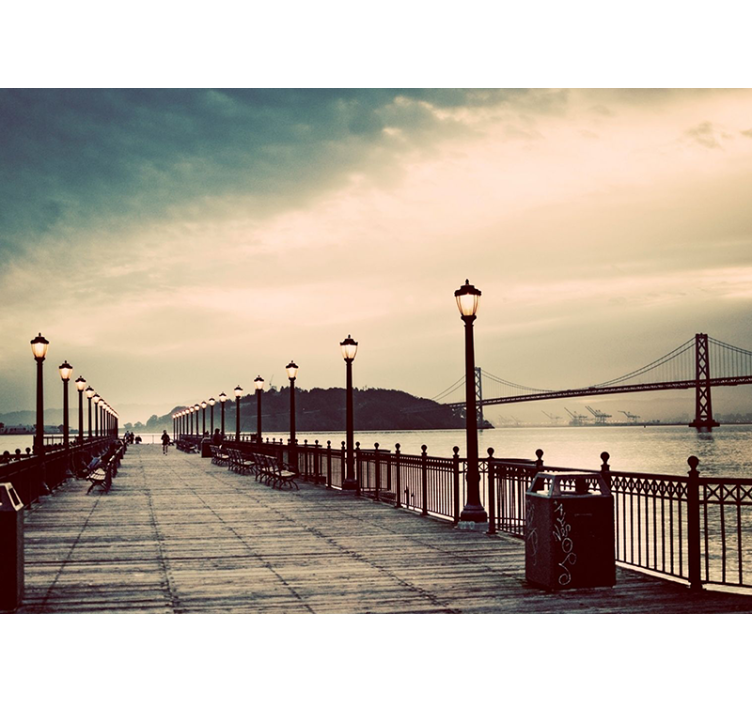 Fototapeta miasto malowniczy widok na nabrzeże - TenStickers