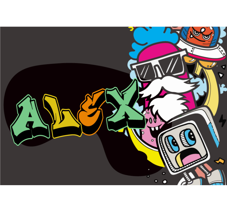 Fototapeta street art kolorowa sztuka postaci - TenStickers