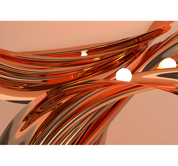 Fotoapeta abstrakcyjna płynne organiczne krzywe - TenStickers