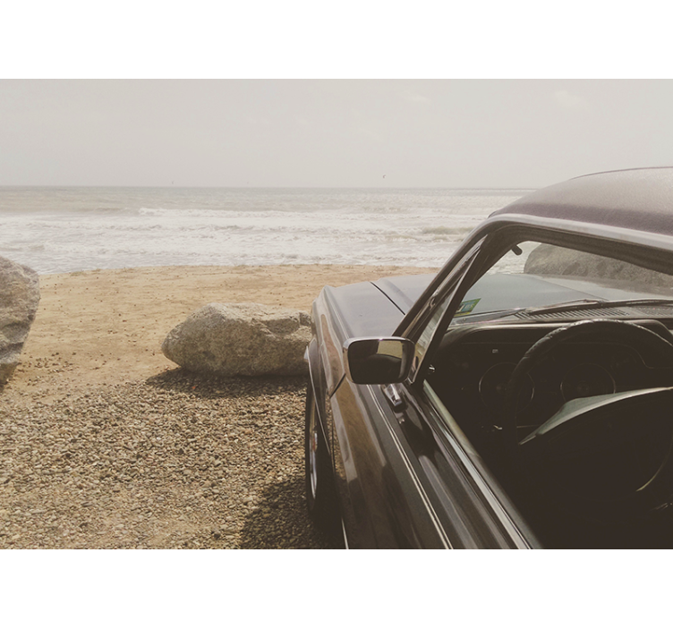 Fototapeta z pojazdami widok klasycznego samochodu - TenStickers