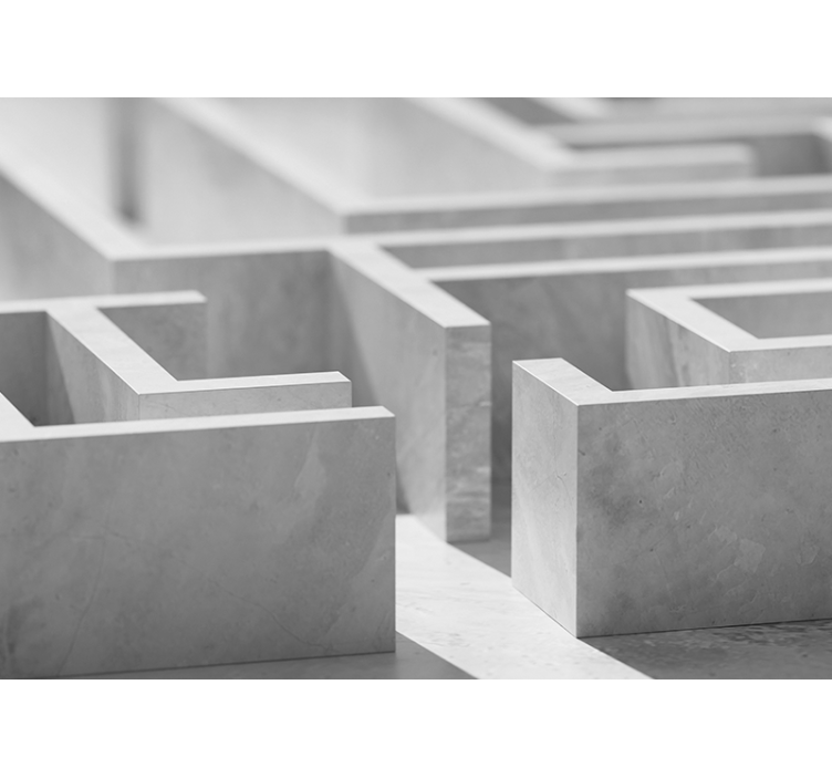 Fotoapeta abstrakcyjna szczegóły struktury labiryntu - TenStickers