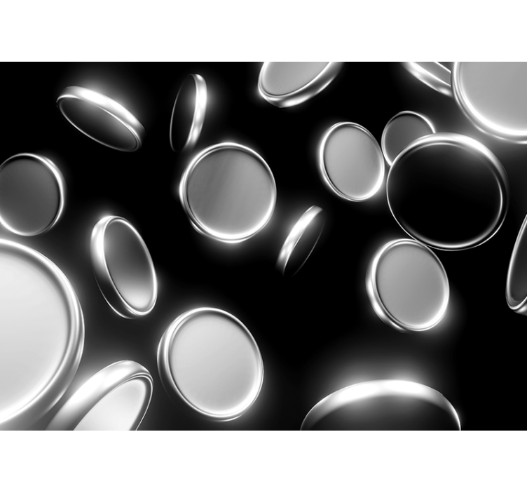 Fotoapeta abstrakcyjna dryfujące okrągłe formy - TenStickers