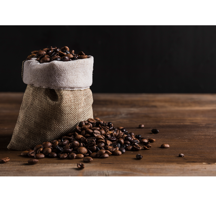 Fototapeta muzyka worek na ziarna kawy - TenStickers