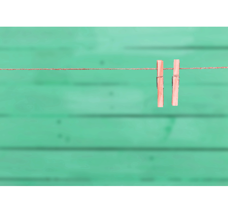 Fototapeta tekstury i wzory klamerki do bielizny na sznurku - TenStickers