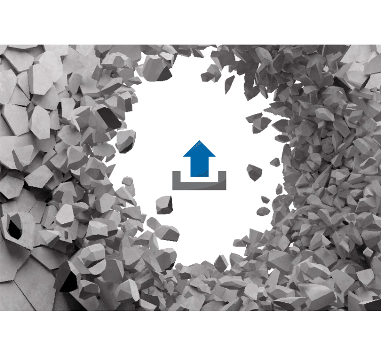 Fototapeta zwierzęta zebra wyłaniająca się z skał - TenStickers