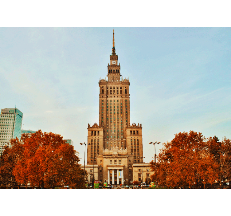 Fototapeta miasto pałac kultury - TenStickers