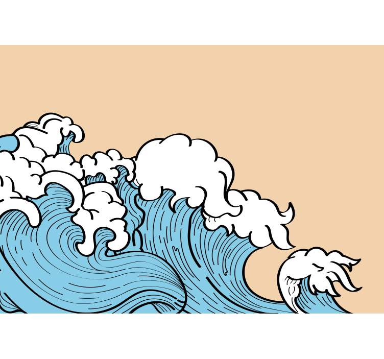 Estetyczna fototapeta w stylu pop-fala z lat 70. - TenStickers