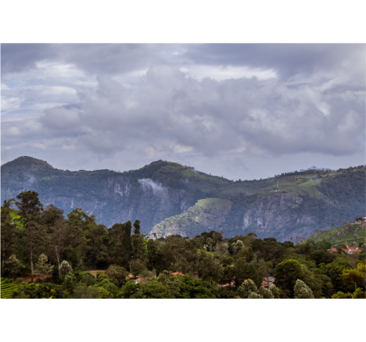 Fototapeta krajobraz spokojny widok na góry - TenStickers