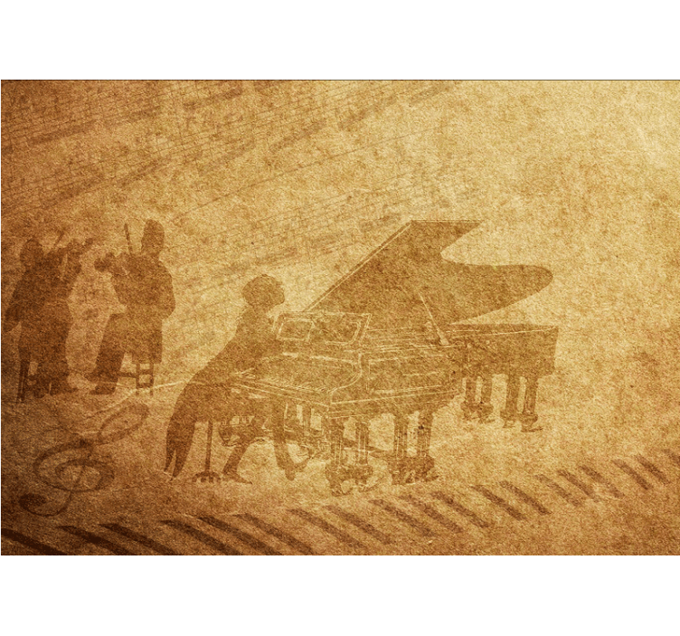 Fototapeta muzyka scena występu fortepianowego - TenStickers
