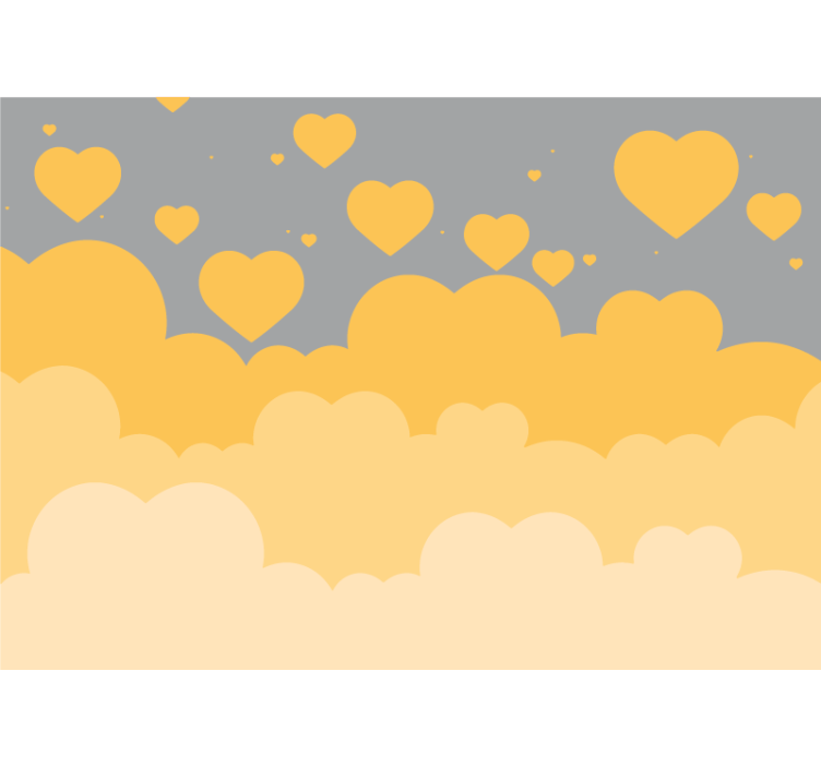 Fototapeta w serca pływające wzory serc - TenStickers