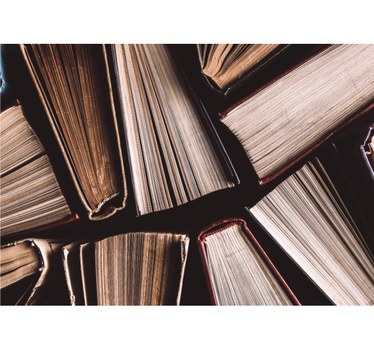 Fototapeta artystyczna stos książek - TenStickers