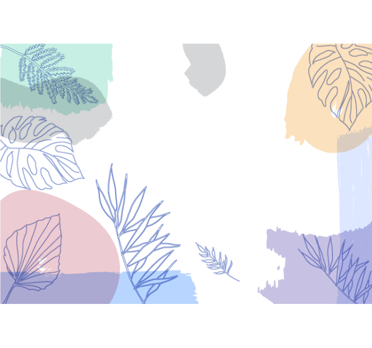 Fototapeta natura w liściaste geometryczne kształty - TenStickers