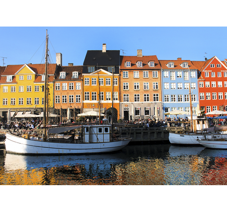 Fototapeta miasto tętniące życiem nadbrzeżne osiedla - TenStickers