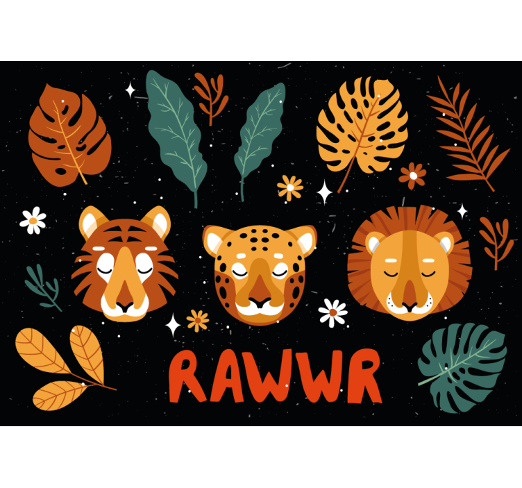 Fototapeta do pokoju dziecka radosne zwierzęta dżungli - TenStickers