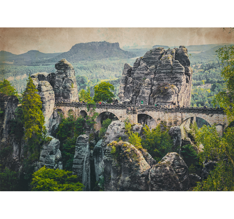 Fototapeta krajobraz widok na most bastei - TenStickers