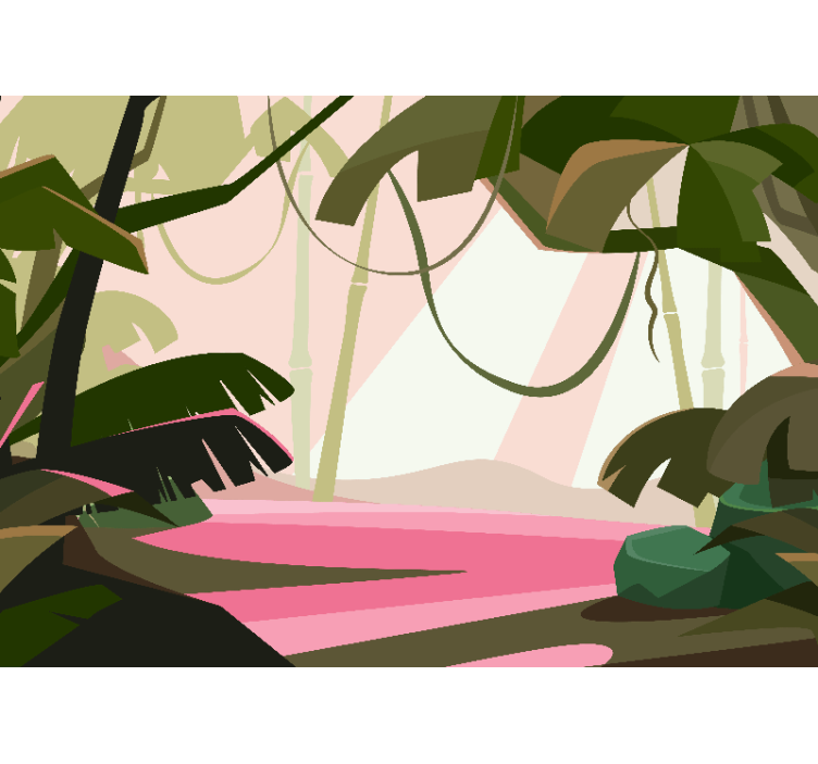 Fototapeta dżungla - soczysta tropikalna scena - TenStickers