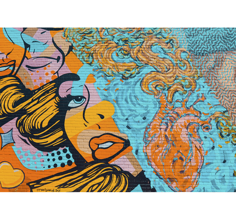 Fototapeta street art kolorowa ekspresja miejska - TenStickers