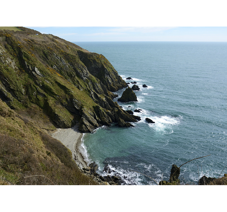 Fototapeta krajobraz struktura kamienna nad morzem - TenStickers