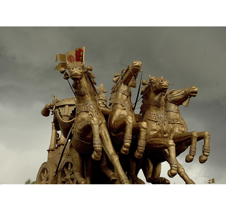 Fototapeta z pojazdami konie historycznych rydwanów - TenStickers