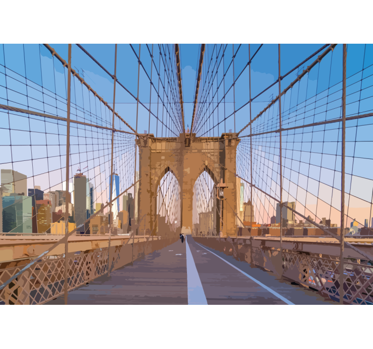 Fototapeta miasto widok na brooklyn bridge - TenStickers