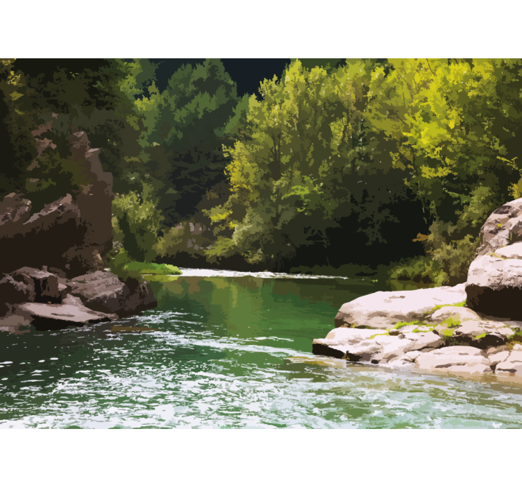 Fototapeta natura spokojny krajobraz wodny - TenStickers