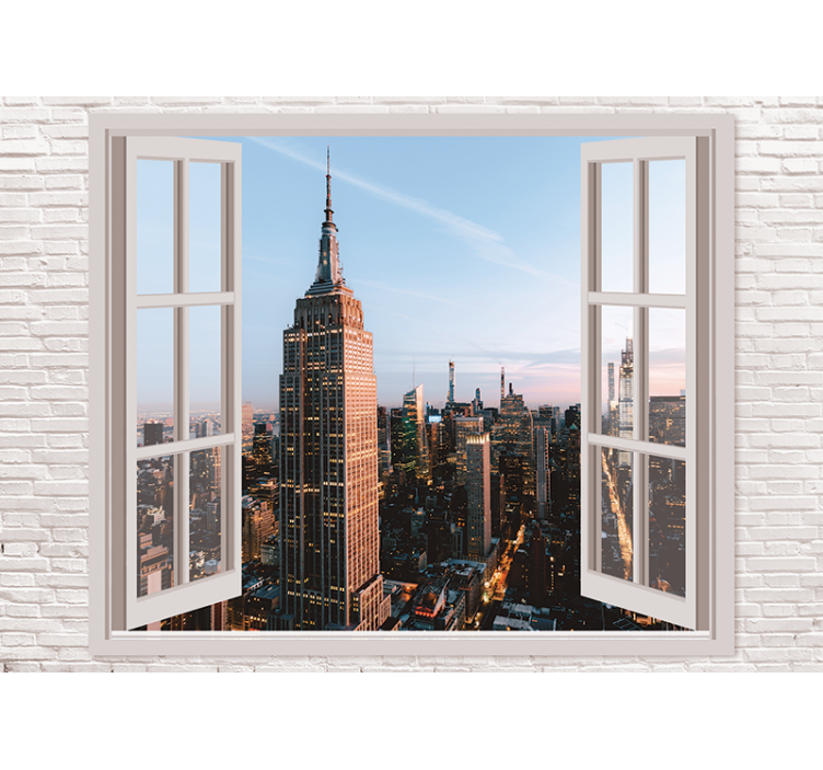 Fototapeta nowy jork widok z empire state building - TenStickers