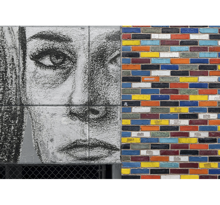 Fototapeta street art unikalny portret miejski - TenStickers