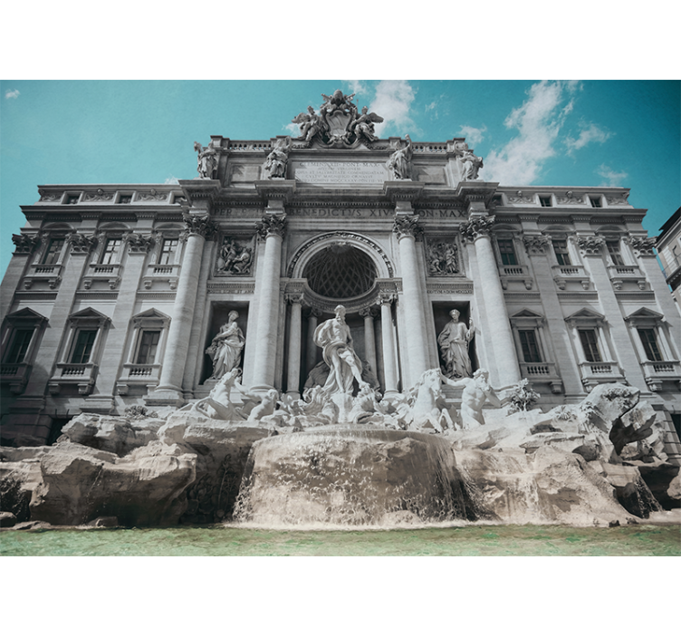 Fototapeta miasto fontanna di trevi - TenStickers