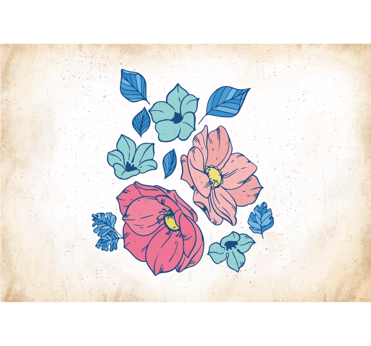 Fototapeta w kwiaty kompozycja w odcieniach różu - TenStickers