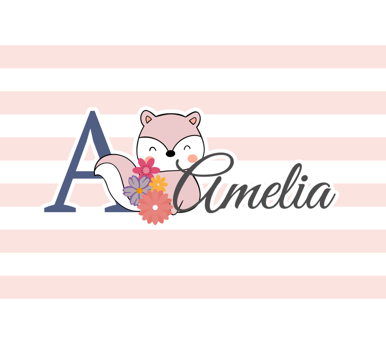 Fototapeta do pokoju dziecka uroczy design lisa - TenStickers