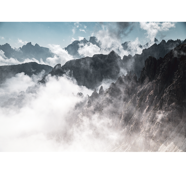 Fototapeta góry silhouette majestatycznego szczytu - TenStickers