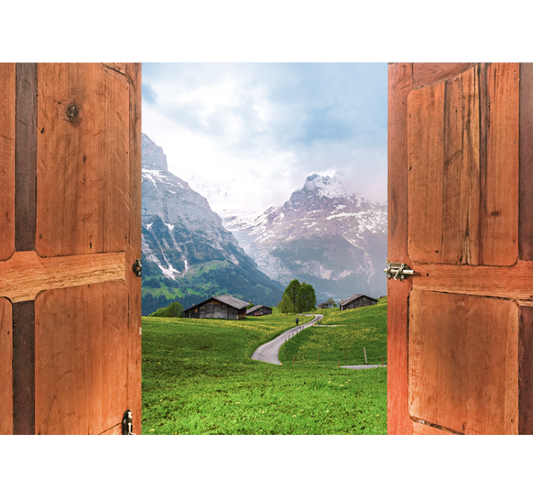 Fototapeta krajobraz widok na góry - TenStickers