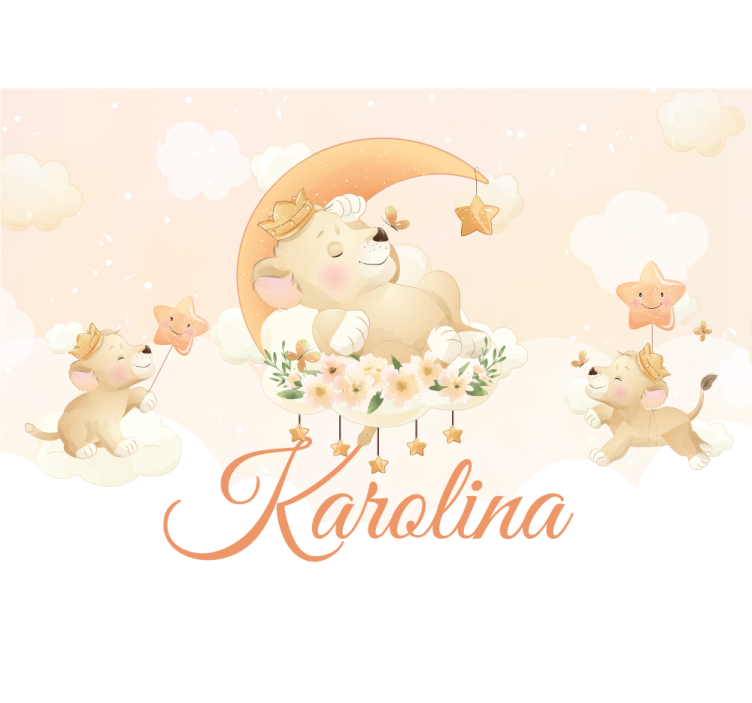 Fototapeta zwierzęta scena z marzycielskim lwem - TenStickers