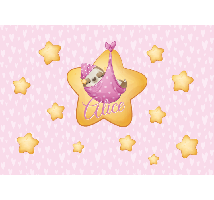 Fototapeta do pokoju dziecięcego leniwiec w gwiazdach - TenStickers