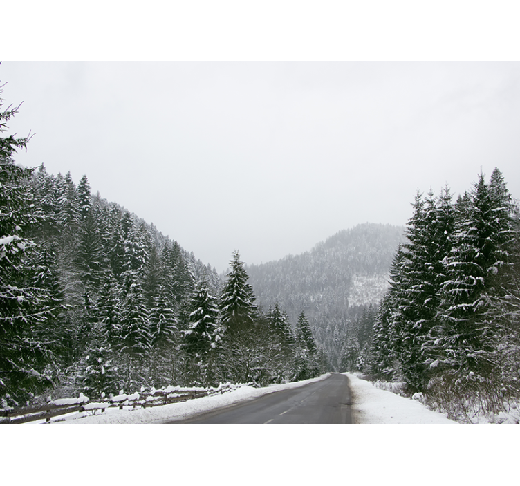 Fototapeta góry w lodowym krajobrazie - TenStickers